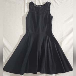 Lace top LBD A-Line Black Dress